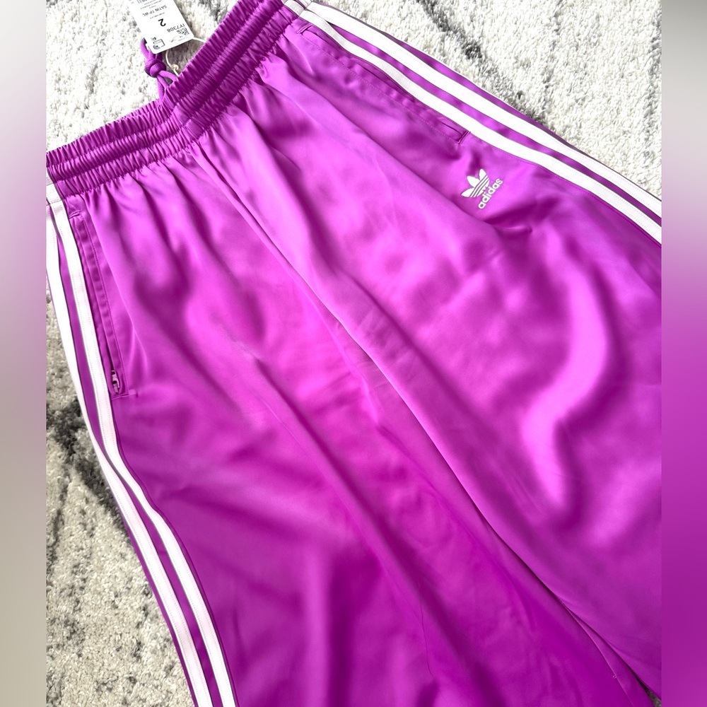2pcs adidas Firebird Track Jacket and Wide leg Satin Pants Set - Picture 9 of 13